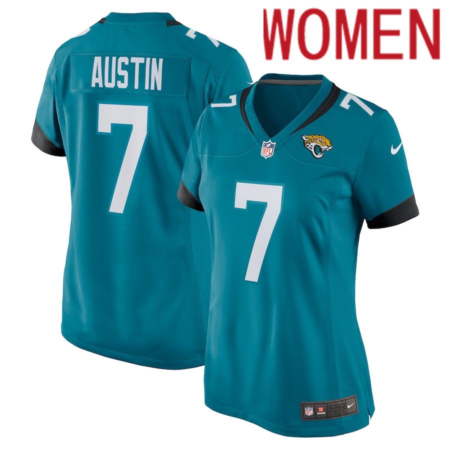 Women Jacksonville Jaguars 7 Tavon Austin Nike Green Game Player NFL Jersey